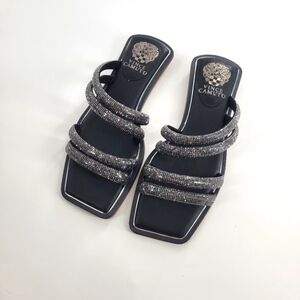 Vince Camuto Black Criss-Cross Sandals with Buckle Closures Size 6.5 New